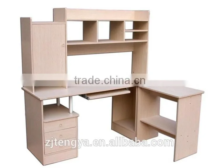 Tengya Office Furniture China Supplier Computer Desk Assembly with Bookshelf