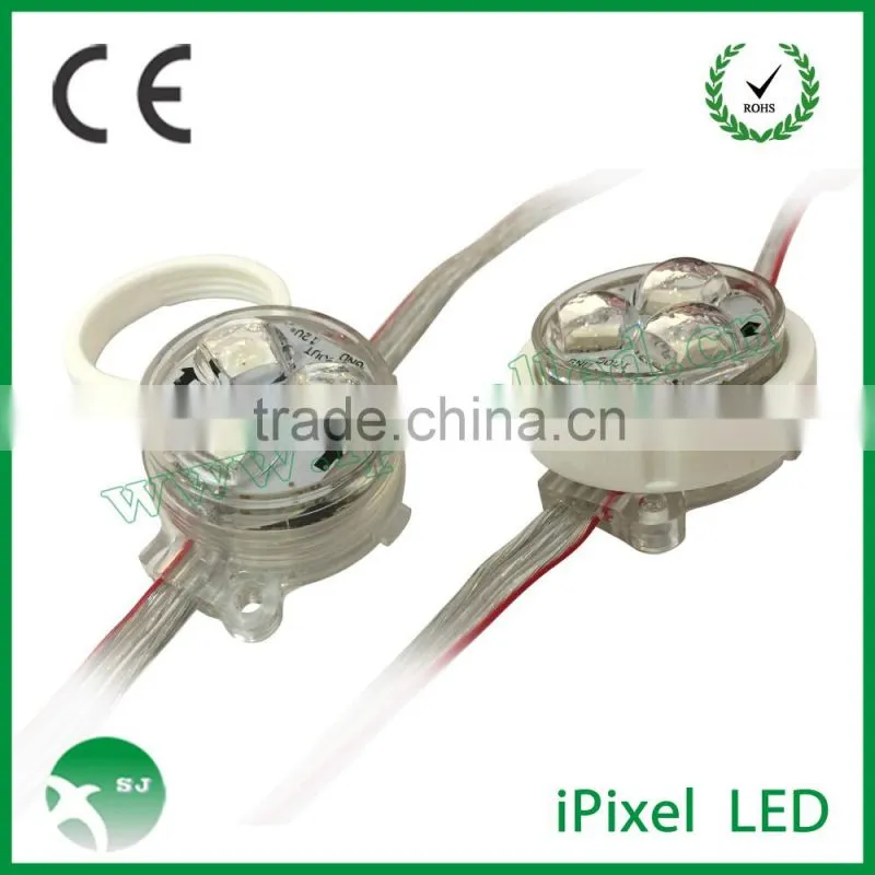 round cover 30mm flex curtain led pixels front mounting rings