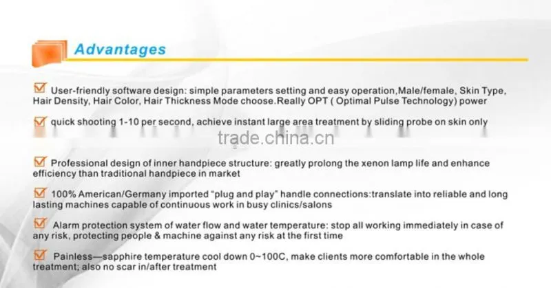 Hot sell permanent IPL OPT Hair Removal with 2 handles