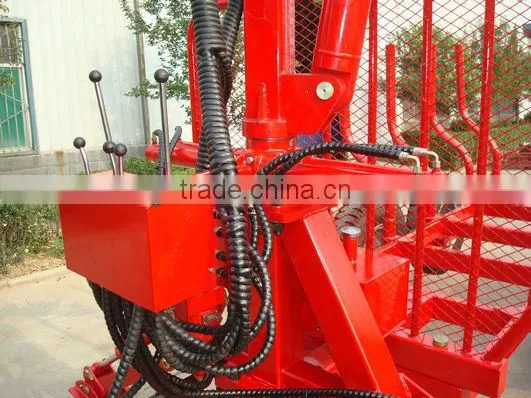 Forestry machine good quality Timber Trailer with Crane