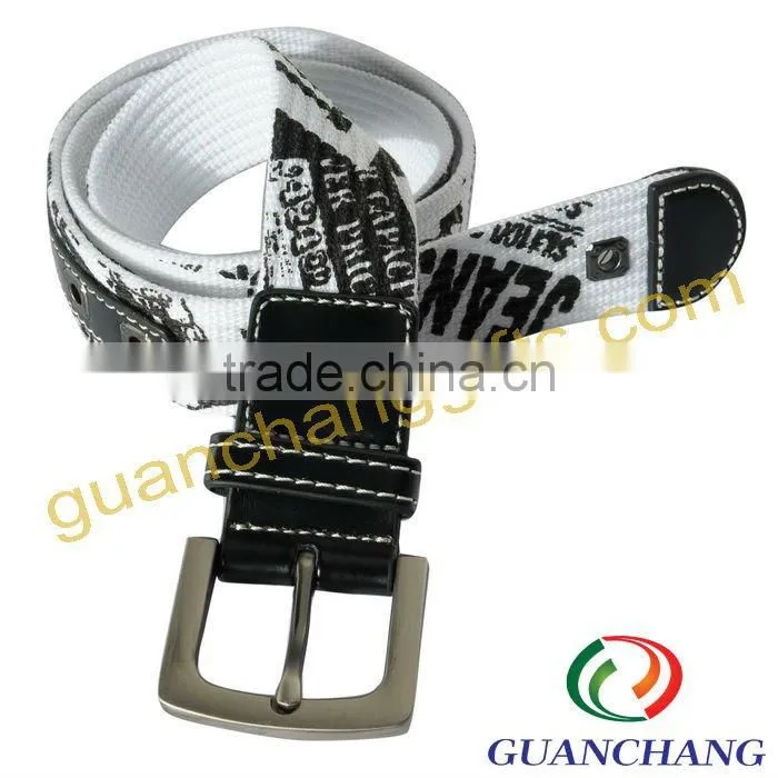 2013 China supply fashion Promotional gifts high quality woven belt customized silk screen printing waistband for men or women