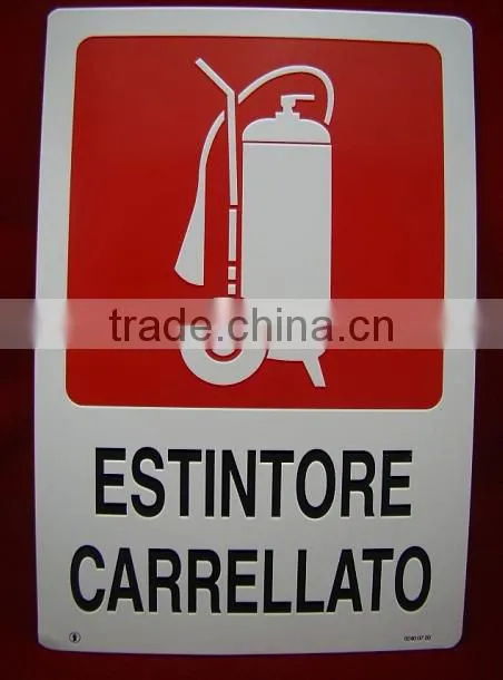 Advertising Fire Extinguisher Metal Sign