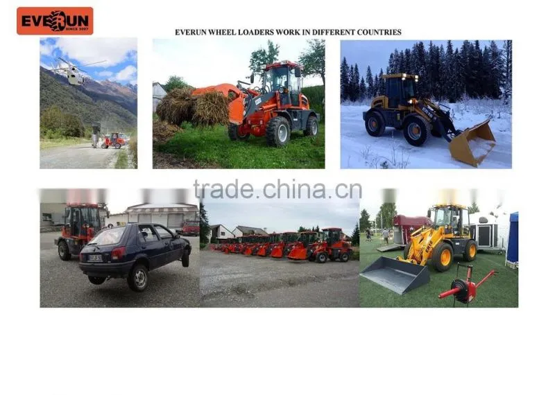 Qingdao Everun New Agricultural Machines ER16 Graaple Forks Loader With Electric Joystick