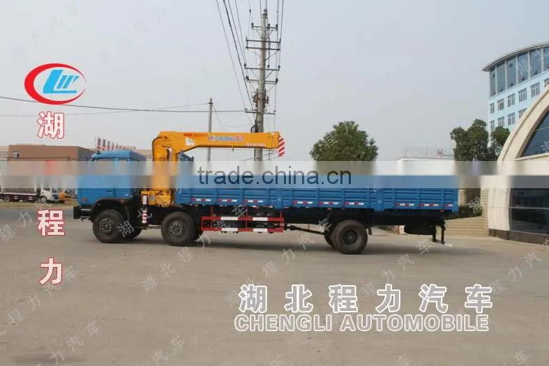 DongFeng 6*2 truck with crane,lorry loading crane