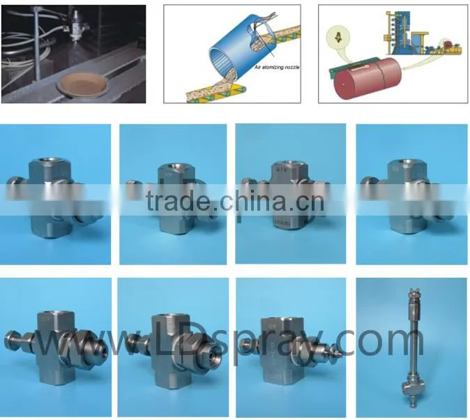 Pressure type wide angle round (6 holes) air atomizing full cone nozzle
