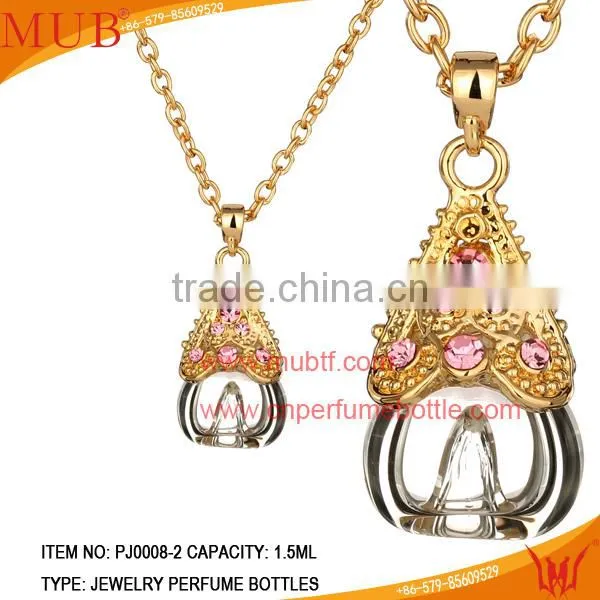 Luxury enjoyment Necklace Pendant Glass Perfume bottle jewelry Necklace