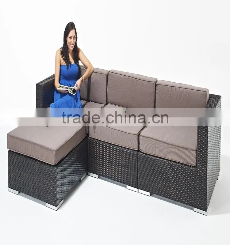 Garden furniture rattan stool 3 seat sofa