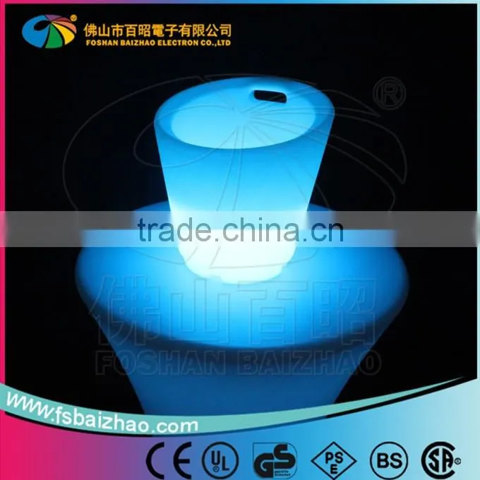 Colorful led plastic ice buckets/beer buckets