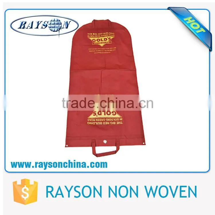 Customized Zippered Men's Garment Suit Hanger Bag Nonwoven Suit Cover Bag