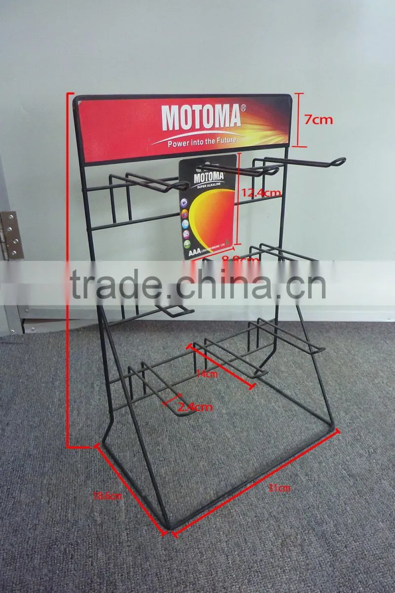 Metal Wire Counter Top Battery Display Stand