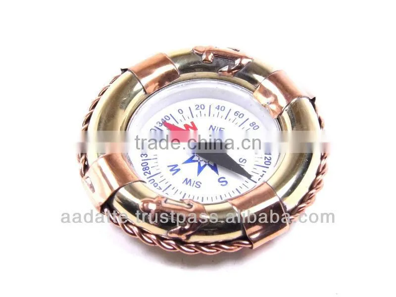 Nautical Decor Indian gift crafts brass copper nautical compass