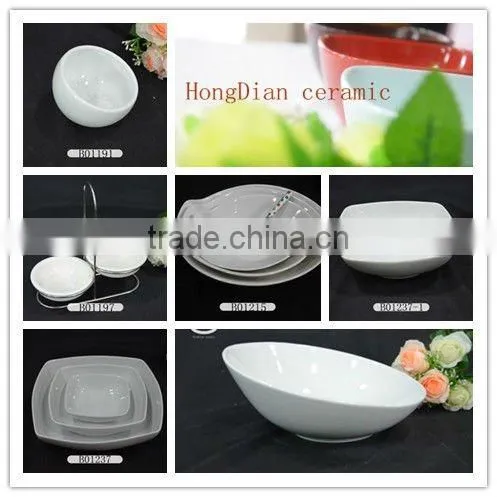 white ceramic unique soup bowls,bowl for restaurant,rectangular porcelain bowl