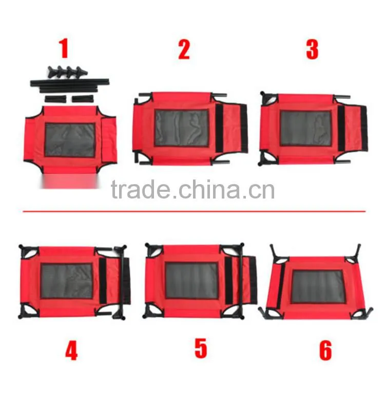 Hot sale red removable metal frame washable waterproof dog bed