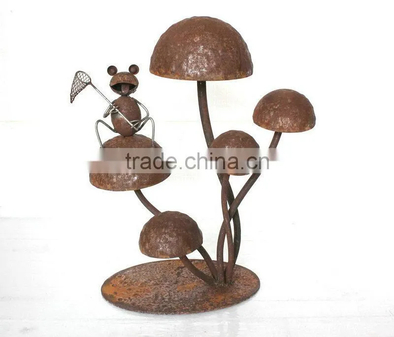 Garden decoration metal mushroom