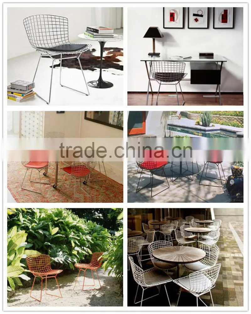 Modern wire chair metal base