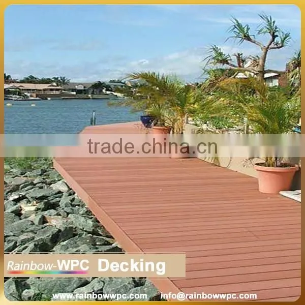 Size 140*25 mm WPC Hollow Decking, PE Decking