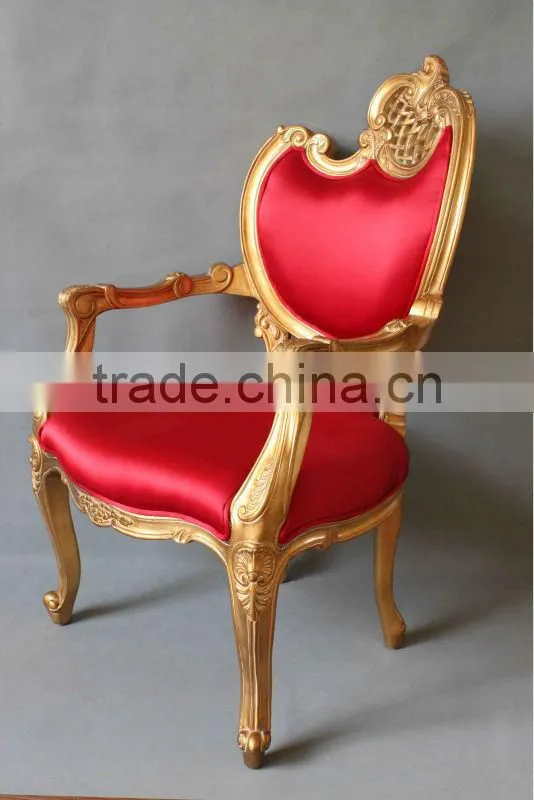 Antique home&hotel use red fabric dining room chair