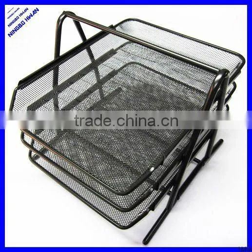 2014 best selling 3 tier sturday office metal mesh document tray,metal paper file tray