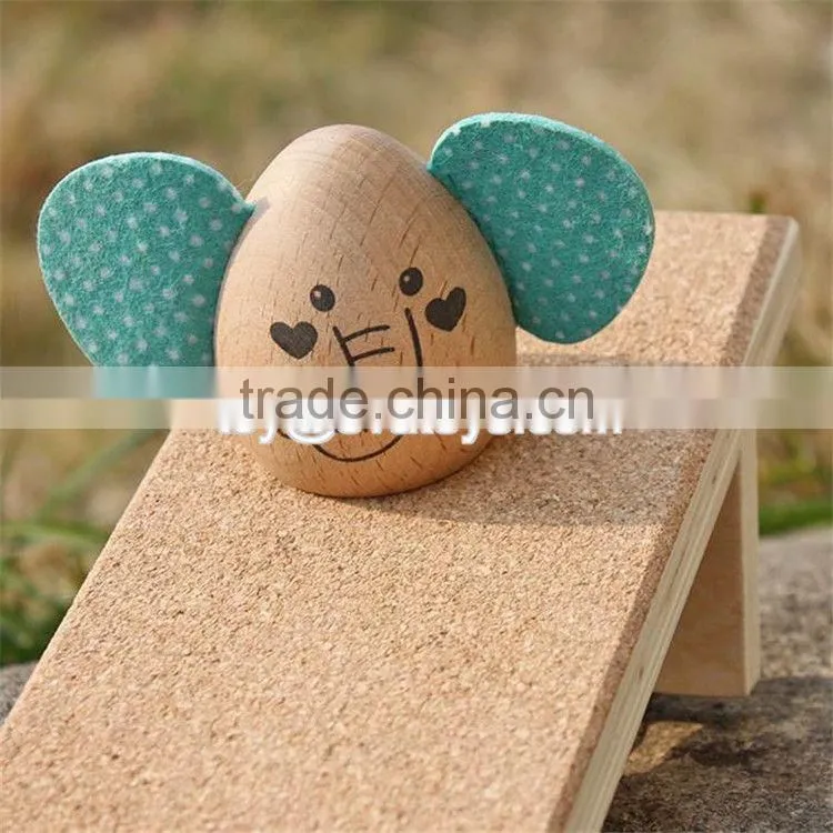 New design cartoon elephant shape animals wooden toys for kids W01B038
