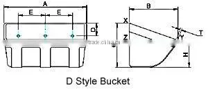 D type Elevator Bucket