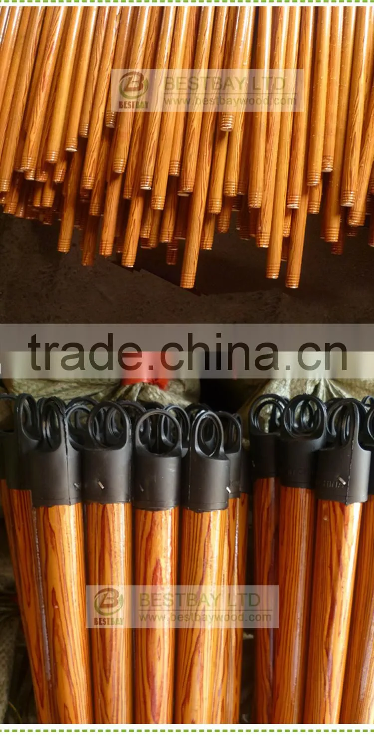 Cheap price wooden handle brush/long handle soft brush/wooden broom stick making machine