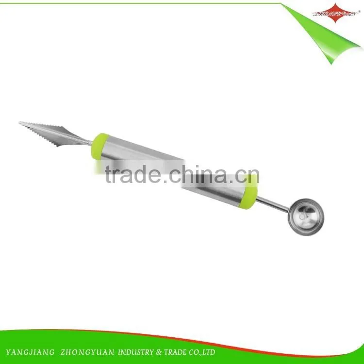 ZY-F1485 double head stainless steel fruit carving melon baller