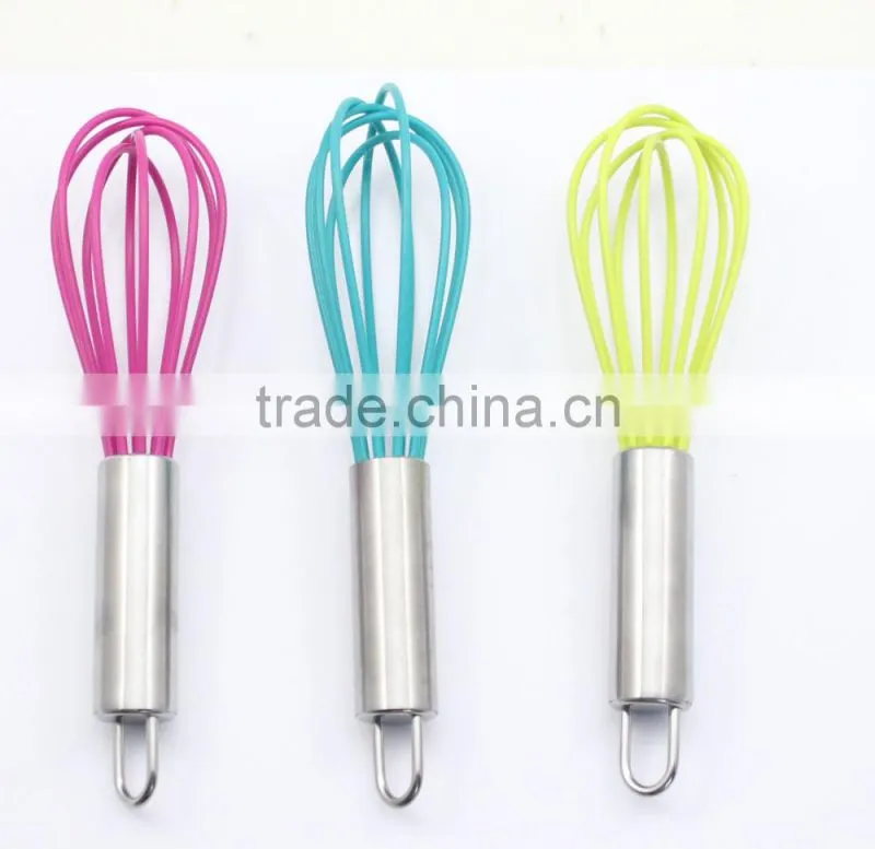 548-9Y High Quality Silicone Egg Whisk With PP Handle