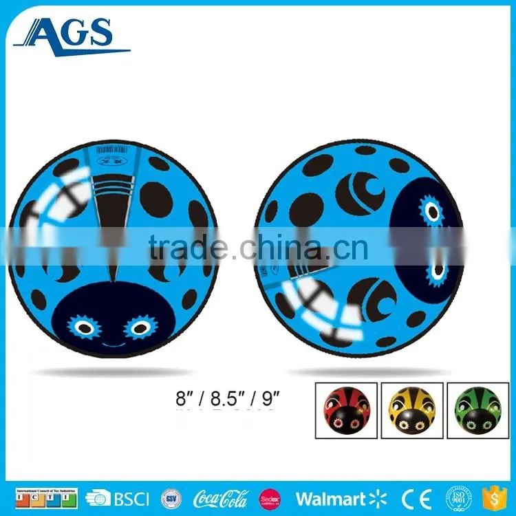 Yellow smiling face lovely pvc ball with custom logo