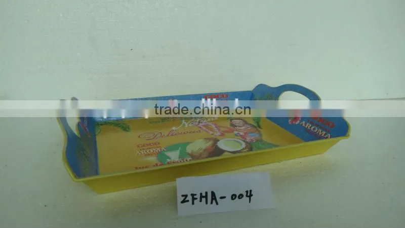 colourful decorative metal tray for garden and ornament
