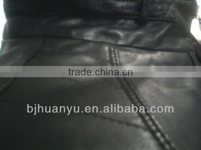 mens fit black leather PU jacket handsome men jacket