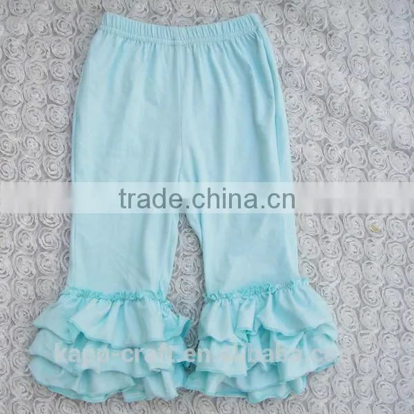 Hot Sale Baby Girls Ruffle Pants Triple Bottom Ruffle Children Icing Leggings Pants Wholesale Kids legging Pants