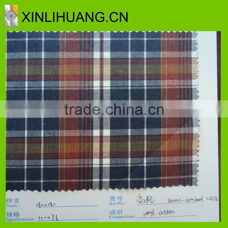 100 Cotton Yarn Dyed Woven Fabric