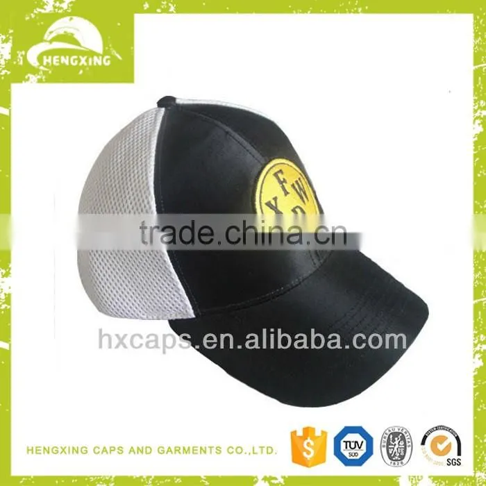Custom 6 panel ployester baseball mesh cap with patch logo