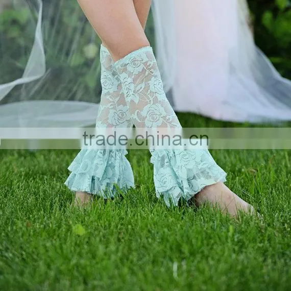 Charming Princess Girls Lace Leg Warmer Apple Green Chiffon Leg Warmers For Baby Toddlers