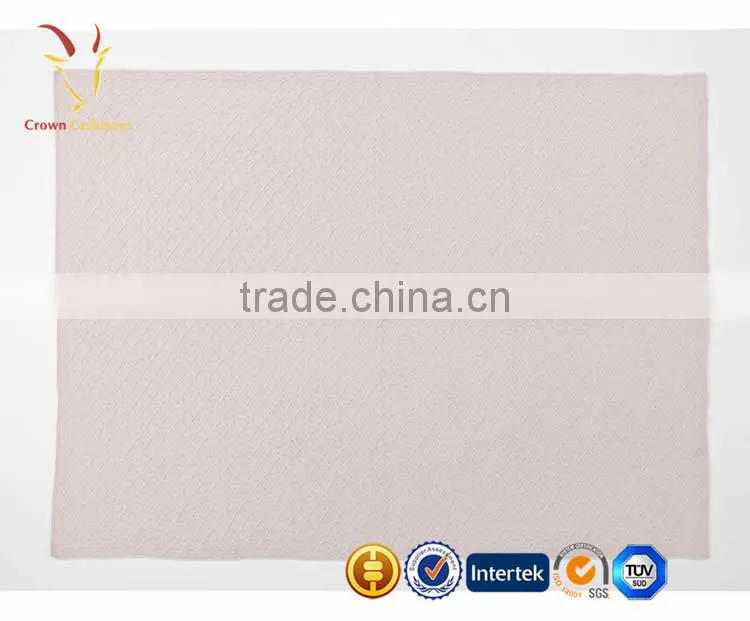 Pure Cable Knitted Cashmere Luxe Baby Blanket