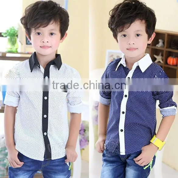 New style fashion baby boy shirt Polka Dot boy's shirt t-shirt