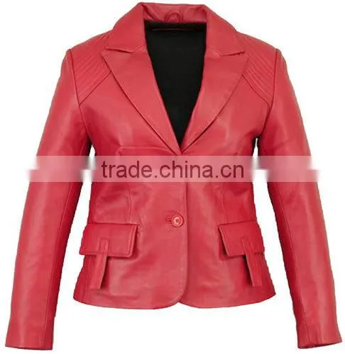 high quality leather jacket for woman