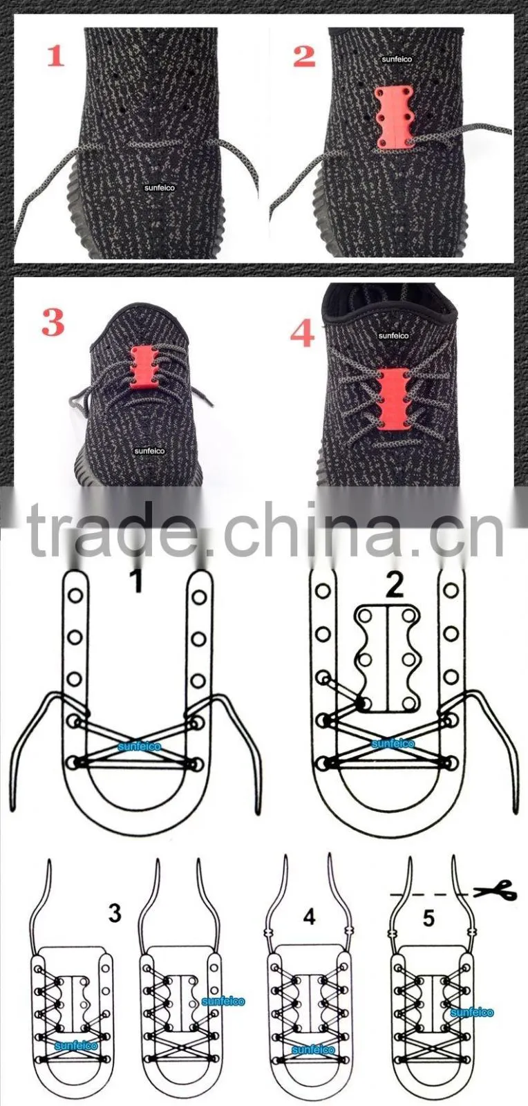 Novelty Sneaker Shoe Buckles No-Tie Magnetic Closure Casual Shoelace Amazon Supplier provide UPC Barcode label service