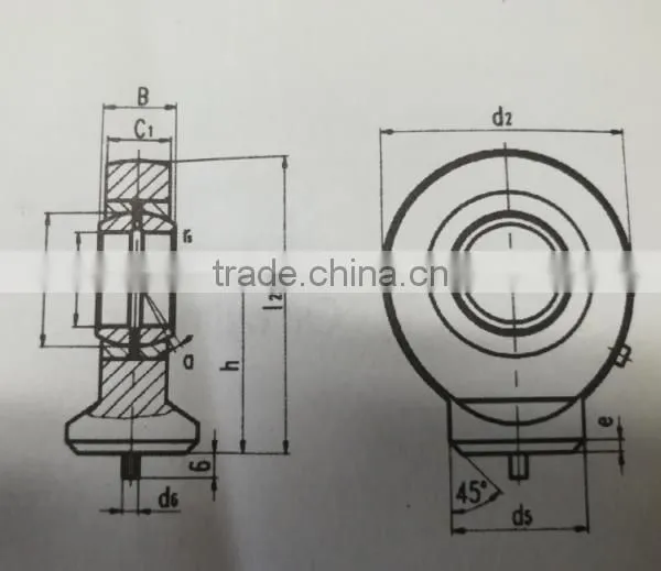 Oil Cylinder Earrings Spherical plain bearings GK40DO