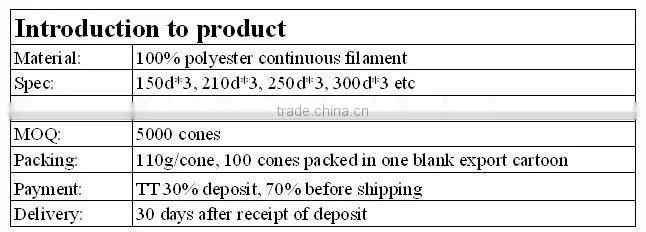 High Tenacity Polyester Filament Sewing Thread
