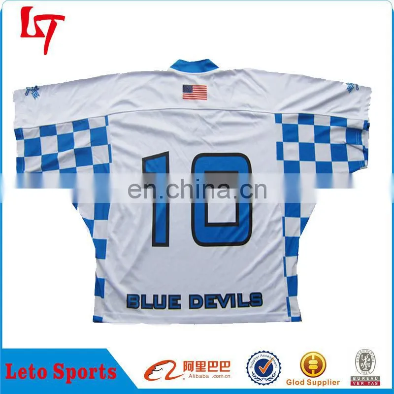 sublimation print grid lacrosse jerseys new design lacrosse apparel polyester mesh lacrosse shirts