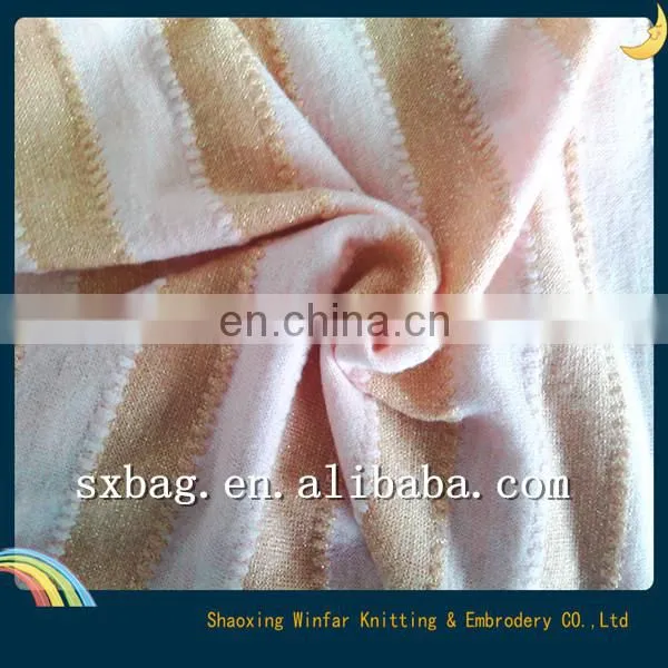 Jersey gold shiny sweater knitting fabric for garment
