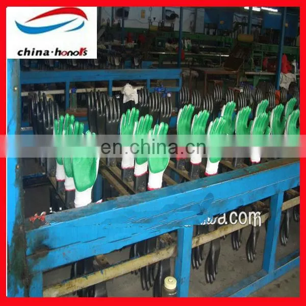 cotton lined rubber working gloves/rubber coated cotton working gloves