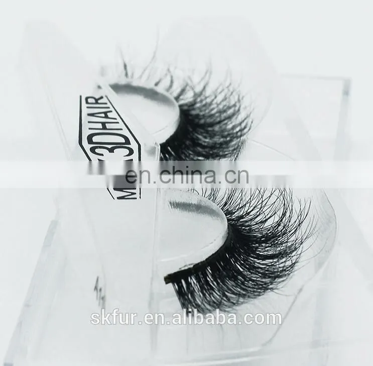 Factory wholesale private label custom package individual premium 3d 100% real mink lashes