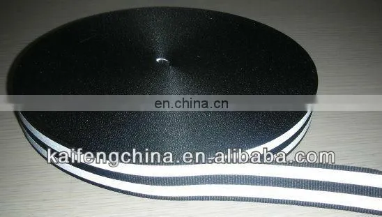 Hi vis Fabric Tape Fluorescent 8cm Black Nylon Ribbon For Safety Clothes