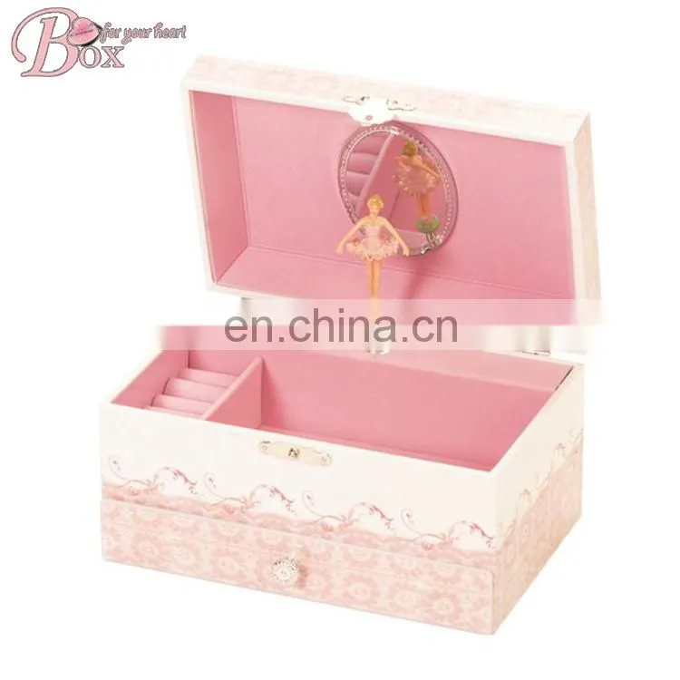 Fancy Cheap Flower Gift Music Cosmetics Ballerina Jewelry Box