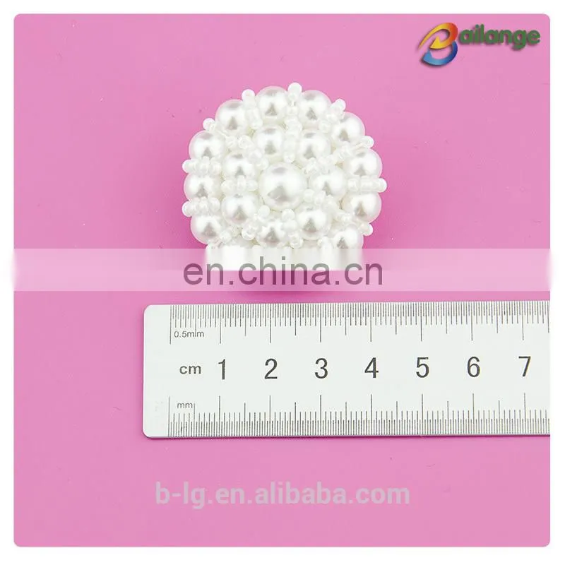 Handmade accessories Bailange wholesale beaded button pearl
