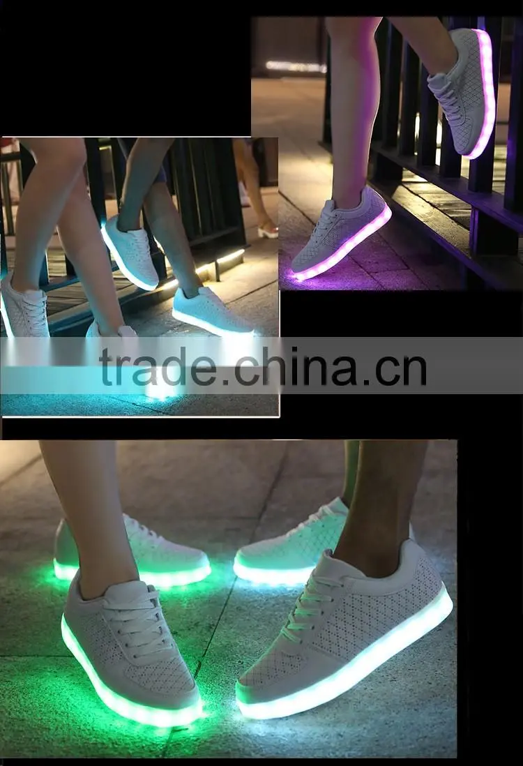 Factory price wholesale USB charge adults LED shoes/LED light up shoes sneaker