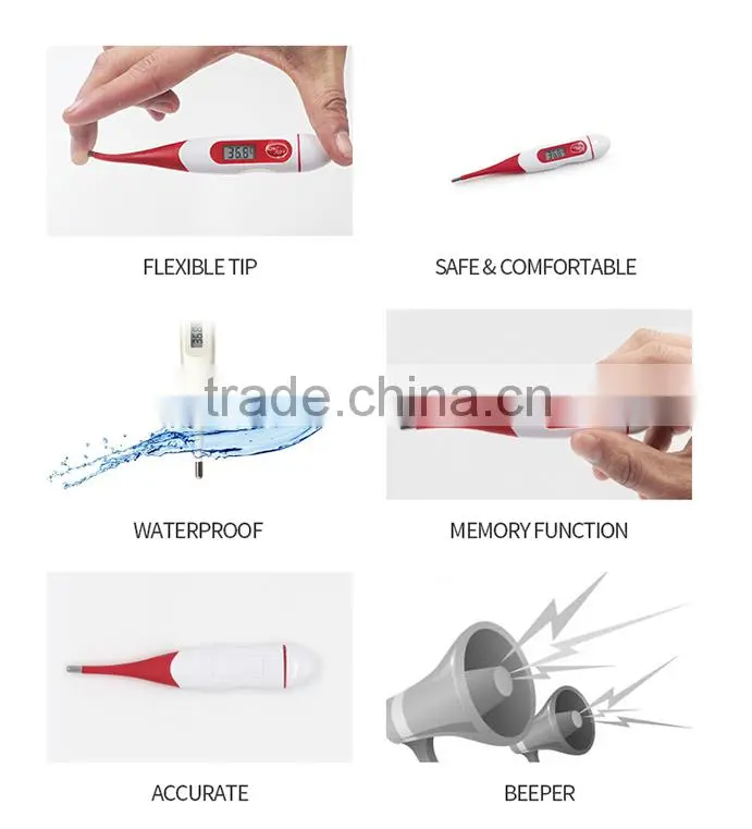 digital thermometer specification,waterproof flexible digital clinical thermometer with alarm