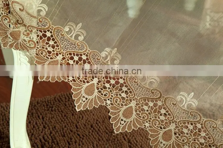 Luxury drapery,luxury embroidered jacquard curtains/voile curtain